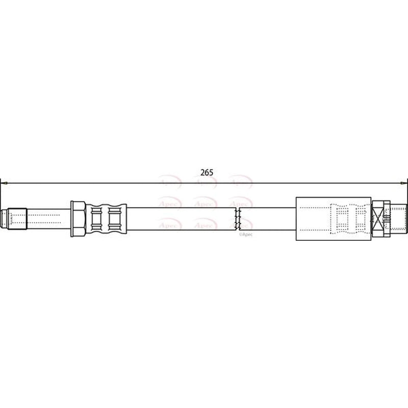 Apec Brake Hydraulic Hose Line Rear HOS3566