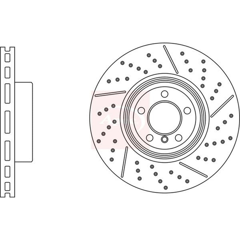 Apec 2 x Vented Rear Brake Discs DSK3107