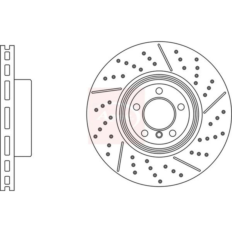 Apec 2 x Vented Rear Brake Discs DSK3107