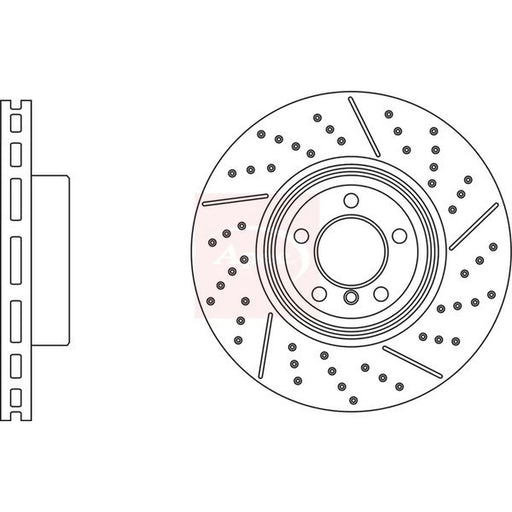 Apec 2 x Vented Rear Brake Discs DSK3107