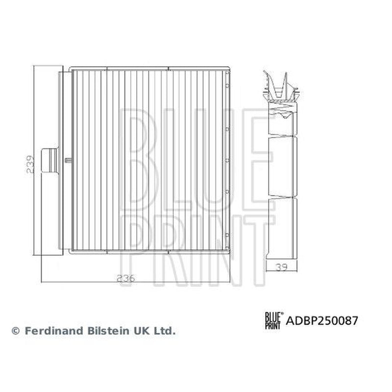 Blue Print Cabin Air Filter (Pollen Filter) ADBP250087