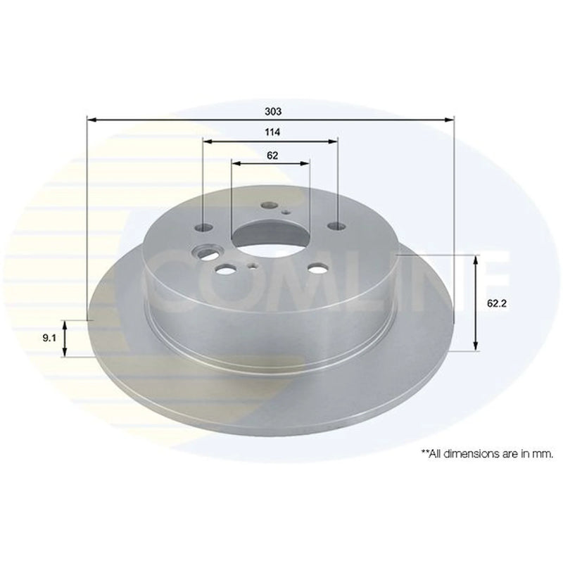 Comline 2 x Solid Rear Brake Discs ADC01121