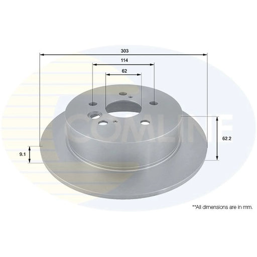 Comline 2 x Solid Rear Brake Discs ADC01121