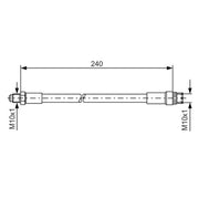Bosch Brake Hydraulic Hose Line Front 1 987 476 421