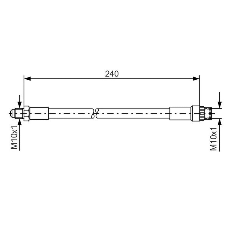 Bosch Brake Hydraulic Hose Line Front 1 987 476 421