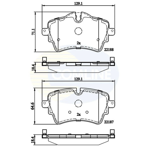 Comline 4 x Front Brake Pad Set CBP02261