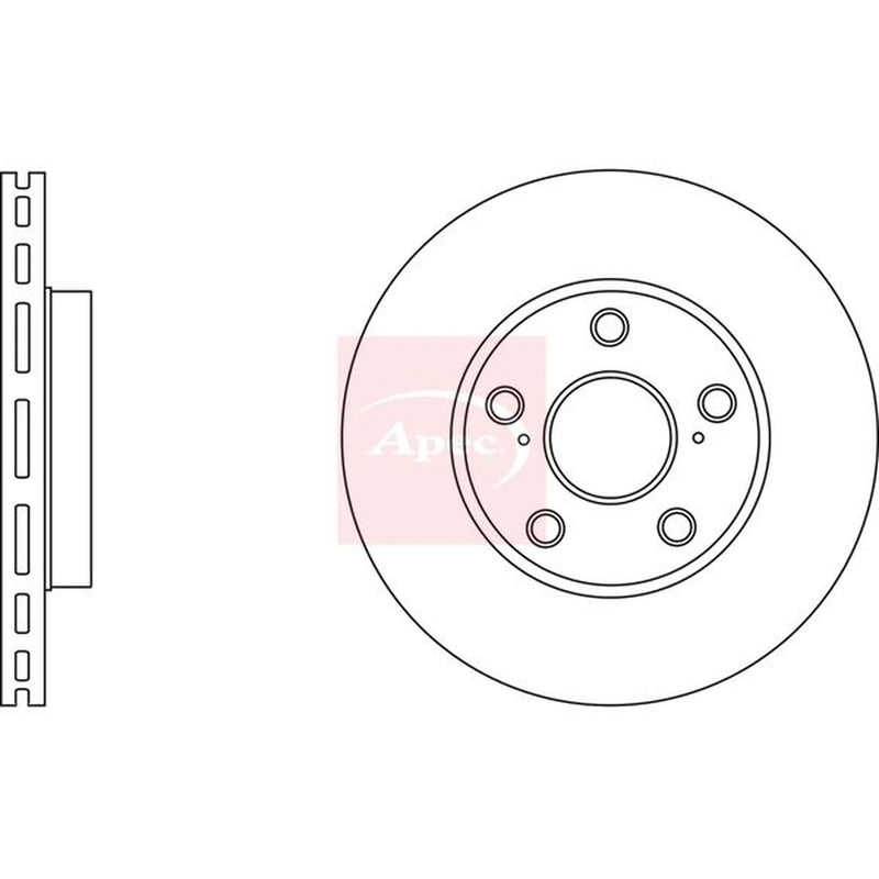 Apec 2 x Vented Front Brake Discs DSK2741