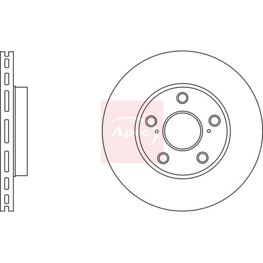 Apec 2 x Vented Front Brake Discs DSK2741