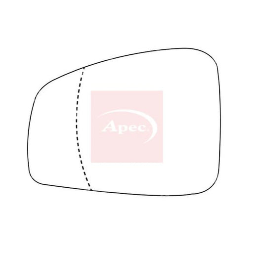 Apec Exterior Wing Mirror Glass Left AMS2633
