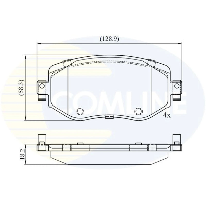 Comline 4 x Front Brake Pad Set CBP06125