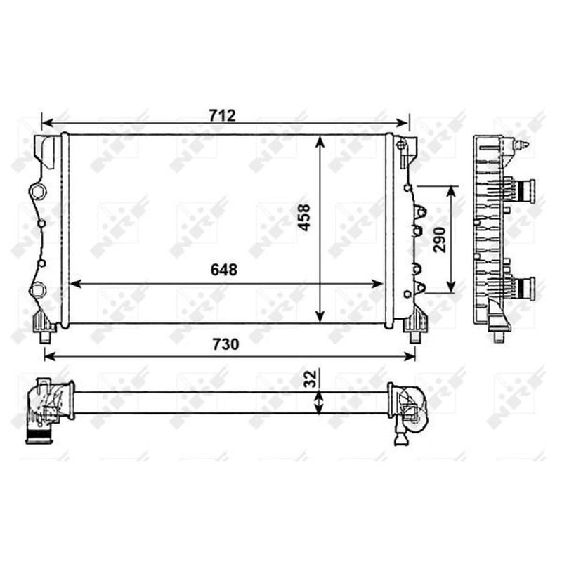 NRF Engine Radiator 53990
