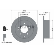 Textar 2 x Solid Rear Brake Discs 92226003