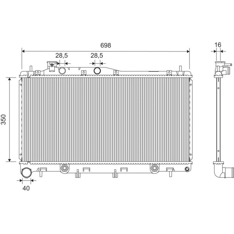 Valeo Engine Radiator 701445