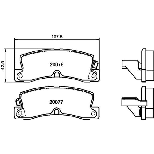 DON Rear Brake Pad Set PCP1843