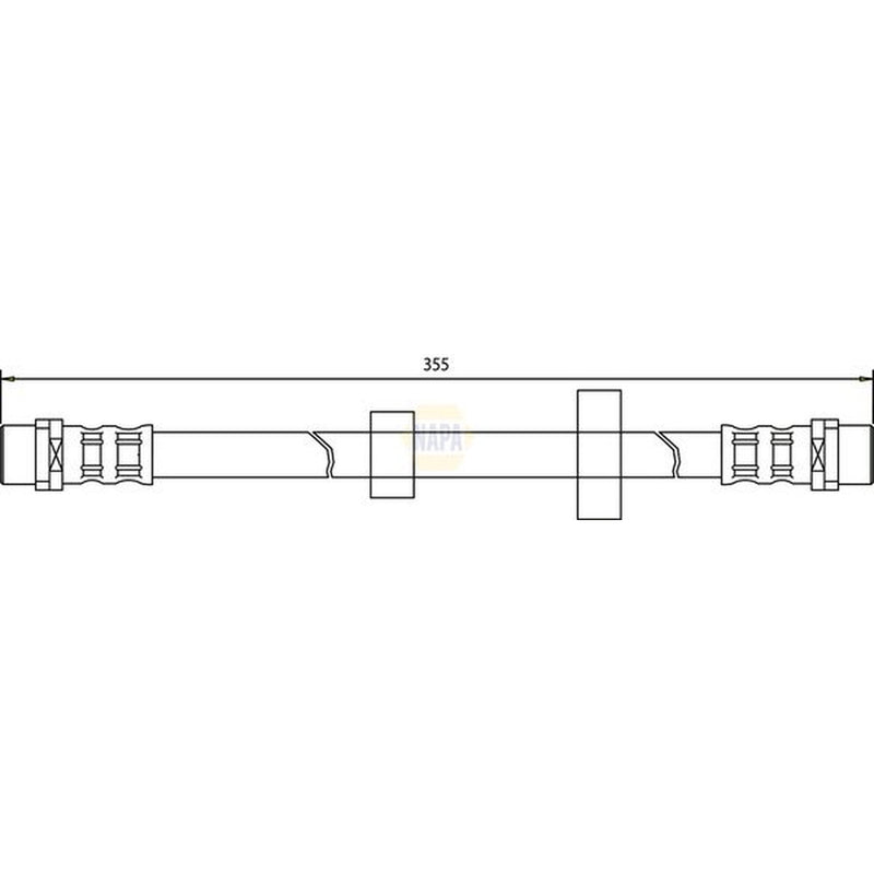 NAPA Brake Hydraulic Hose Line Front NBH1426
