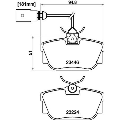 Mintex Rear Brake Pad Set MDB2096