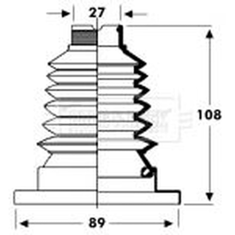 Borg & Beck Drive Shaft Bellow Kit Front Left Thermoplast BCB2802