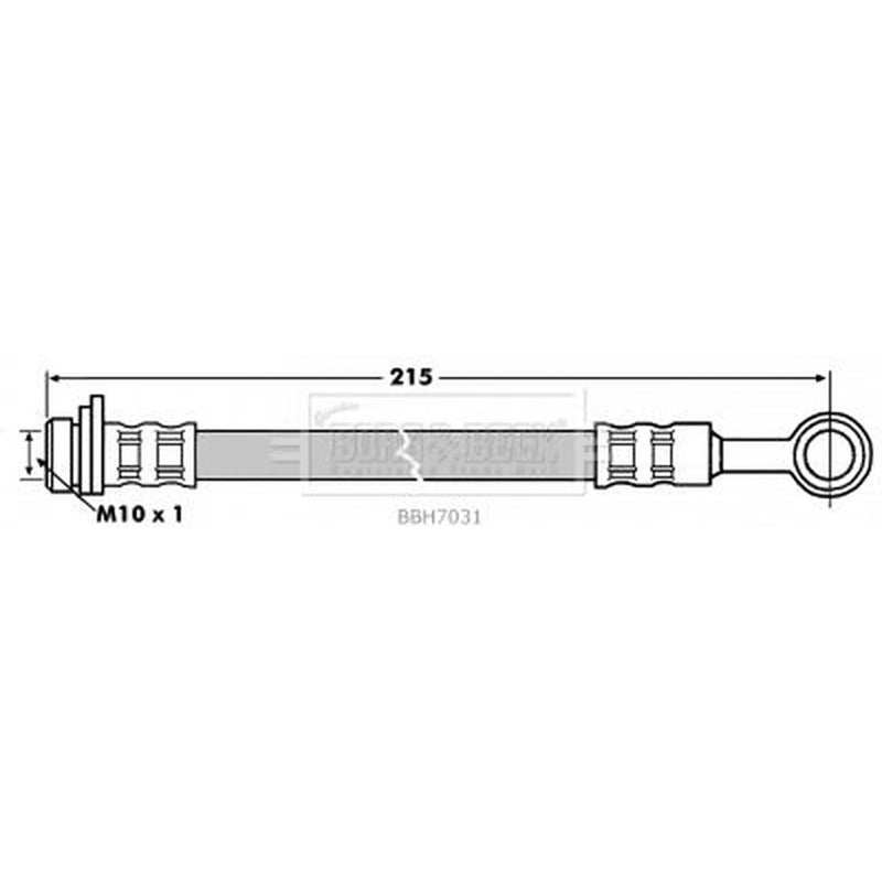 Borg & Beck Brake Hydraulic Hose Line Left BBH7031