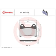 Brembo 2 x Front Brake Pad Set 07BB19SA