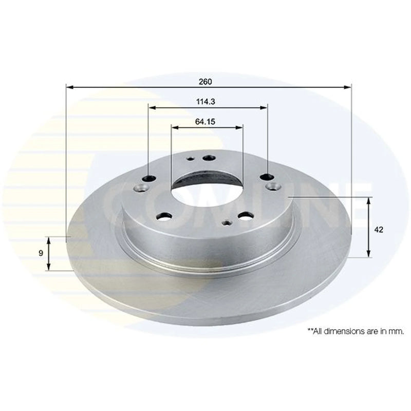 Comline 2 x Solid Rear Brake Discs ADC0555