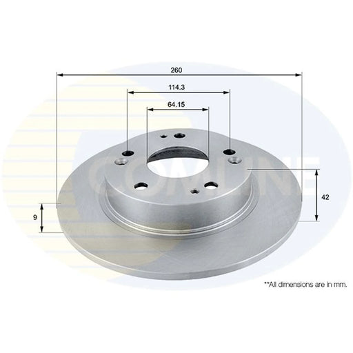 Comline 2 x Solid Rear Brake Discs ADC0555