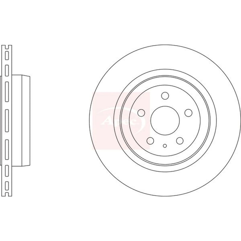 Apec 2 x Vented Rear Brake Discs DSK3333