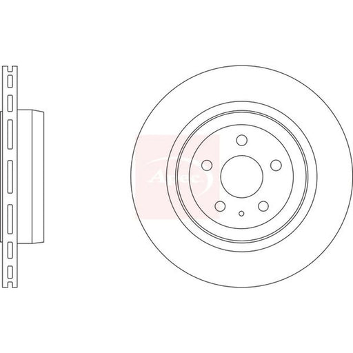 Apec 2 x Vented Rear Brake Discs DSK3333