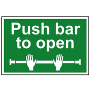 Scan Push Bar To Open - PVC Sign 300 x 200mm - 1523