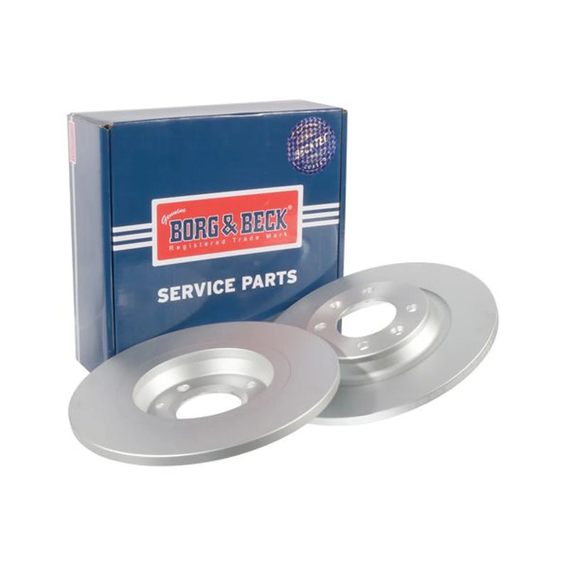 Borg & Beck 2 x Solid Rear Brake Discs BBD5234
