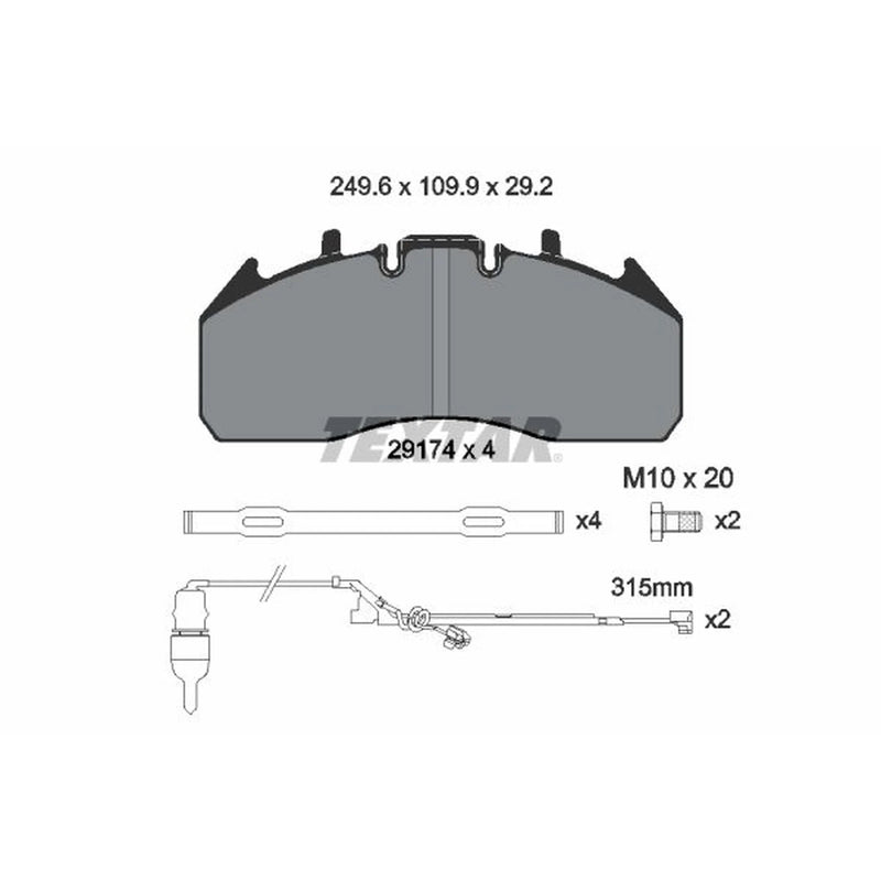 Textar Front Brake Pad Set 2917403
