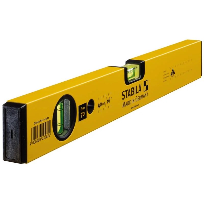 Stabila 70-40 Single Plumb Spirit Level 2 Vial 40cm - 02282