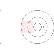 Apec 2 x Solid Rear Brake Discs DSK2162