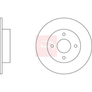 Apec 2 x Solid Rear Brake Discs DSK2162