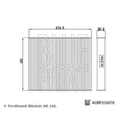 Blue Print Cabin Air Filter (Pollen Filter) ADBP250078