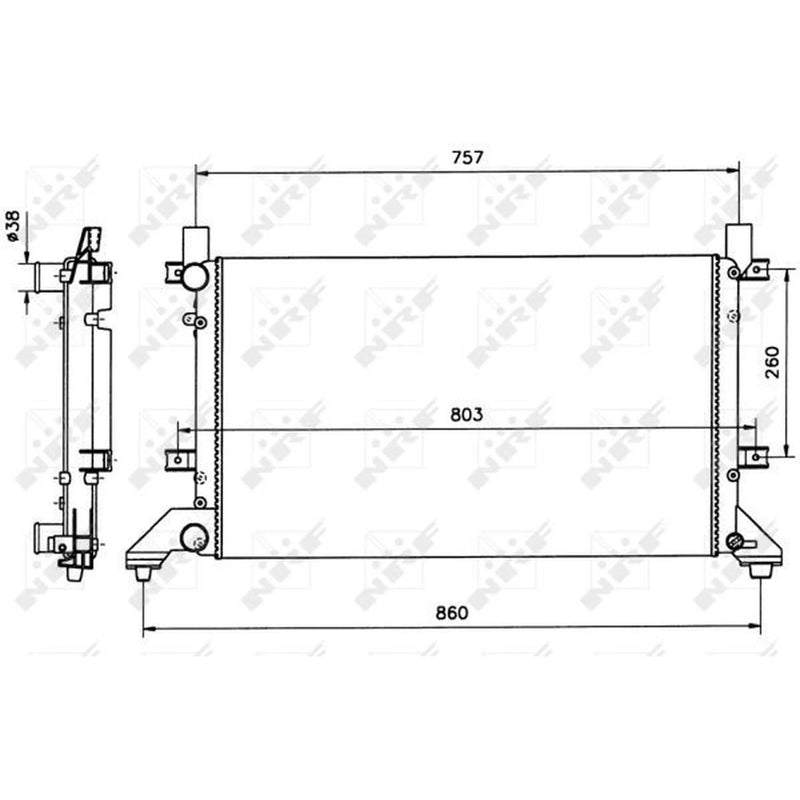 NRF Engine Radiator 58240