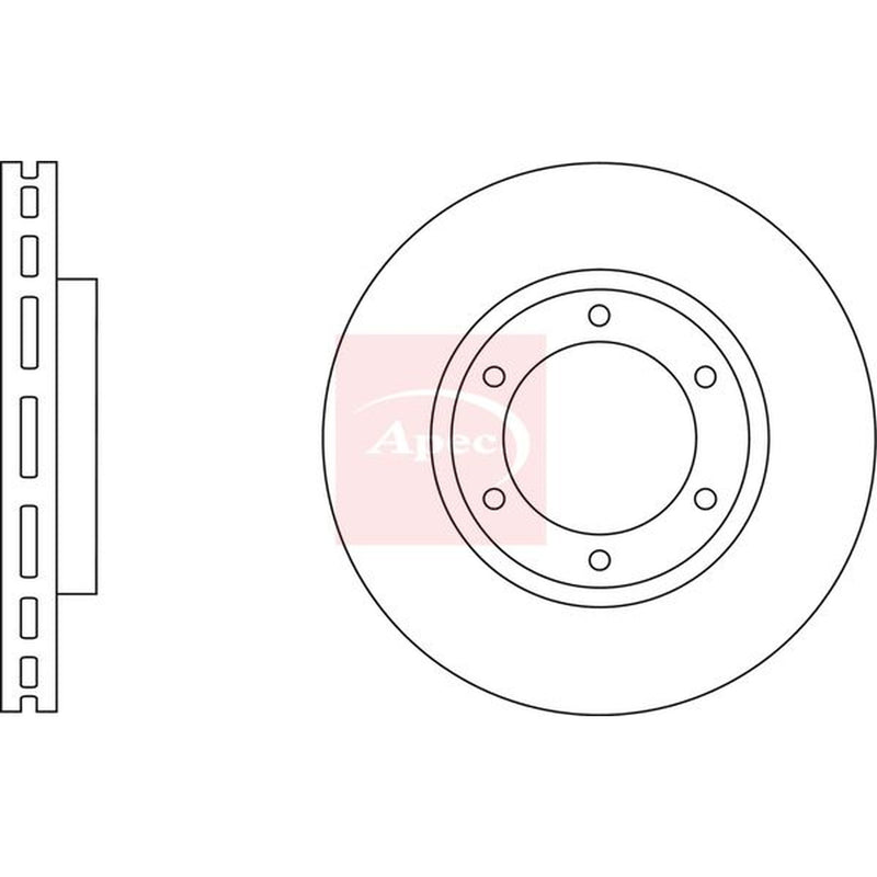 Apec 2 x Vented Front Brake Discs DSK2878