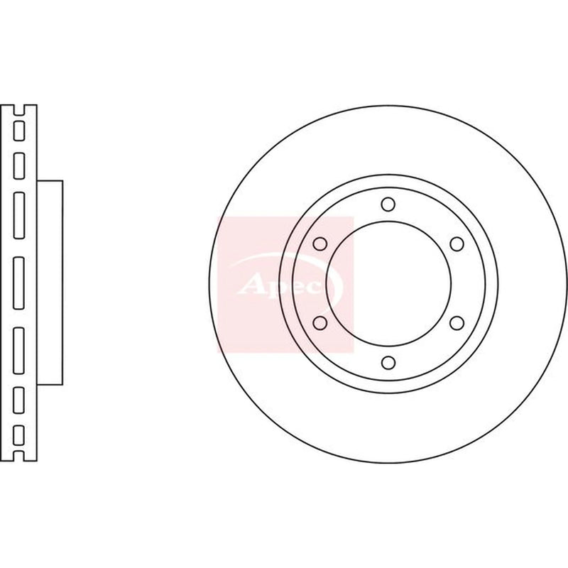 Apec 2 x Vented Front Brake Discs DSK2878