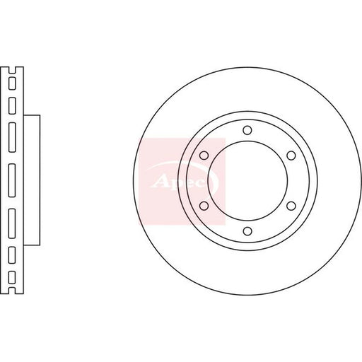 Apec 2 x Vented Front Brake Discs DSK2878