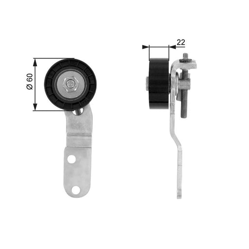 Gates V-Ribbed Belt Deflection/Guide Pulley T36074