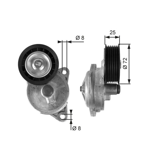 Gates Auxiliary Belt Tensioner T38188