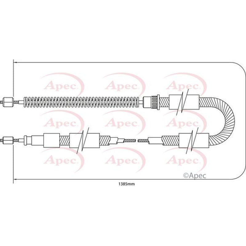 Apec Handbrake Cable Right Rear CAB1327