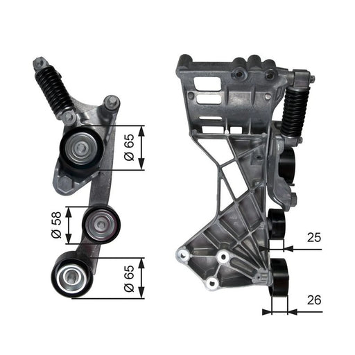Gates Auxiliary Belt Tensioner T39136