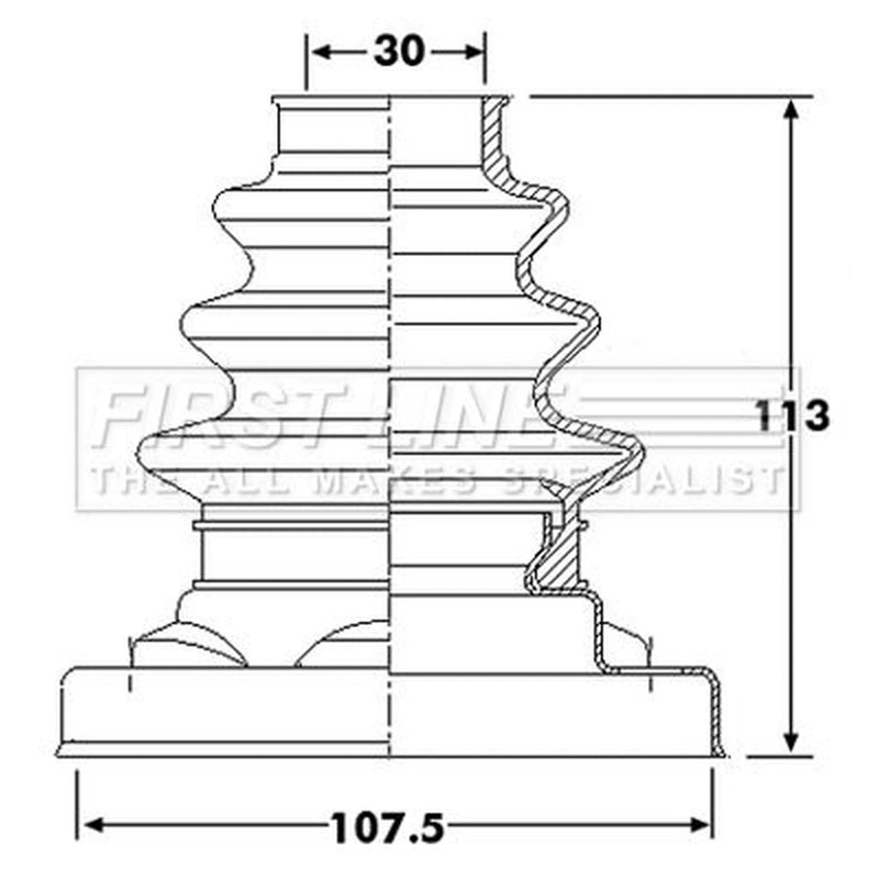 First Line Drive Shaft Bellow Kit Front Left FCB6218