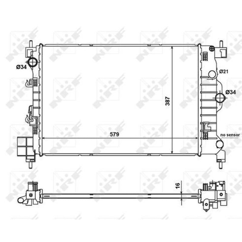 NRF Engine Radiator 58496