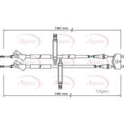 Apec Handbrake Cable Centre CAB1143