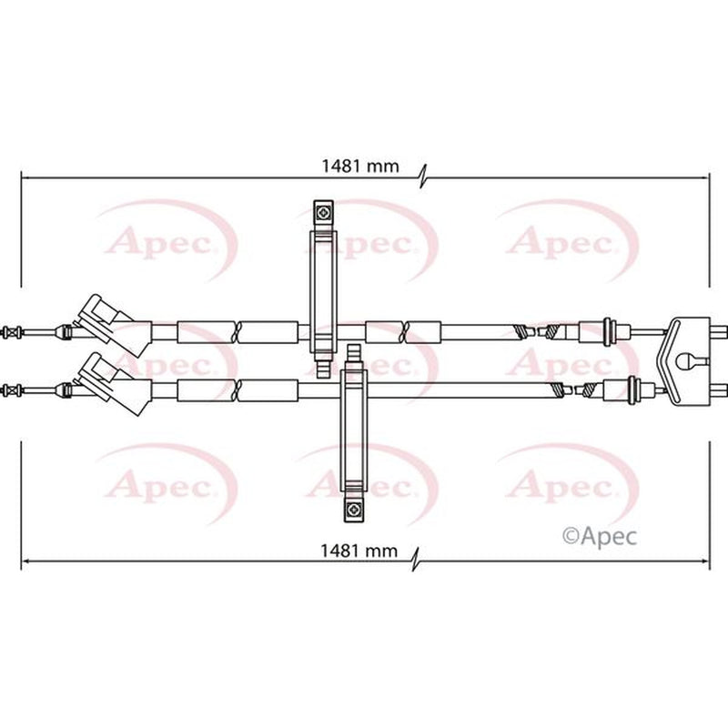 Apec Handbrake Cable Centre CAB1143