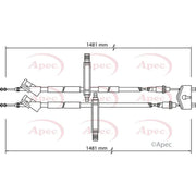 Apec Handbrake Cable Centre CAB1143