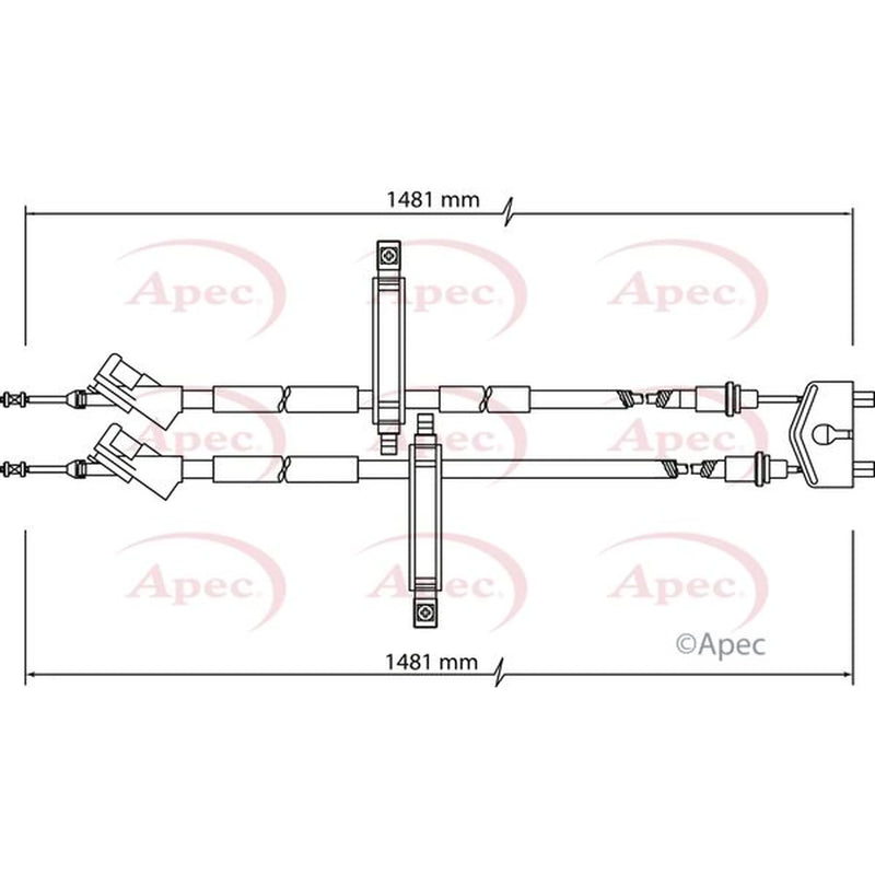 Apec Handbrake Cable Centre CAB1143