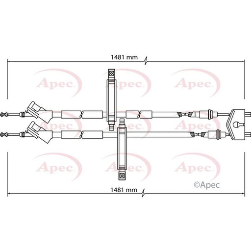 Apec Handbrake Cable Centre CAB1143