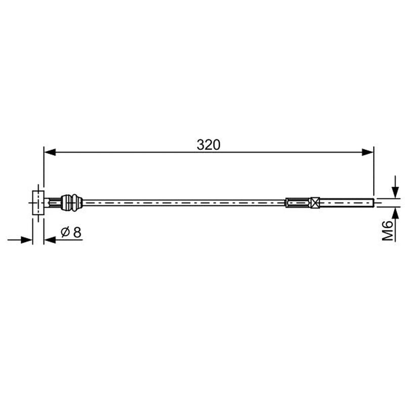 Bosch Handbrake Cable Front 1 987 482 460
